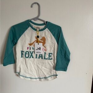 Kids Raglan Shirt - Teal and White